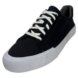 Dockers Men’s Canvas Sneakers Black White Lace Up Shoes Size 11.5M New